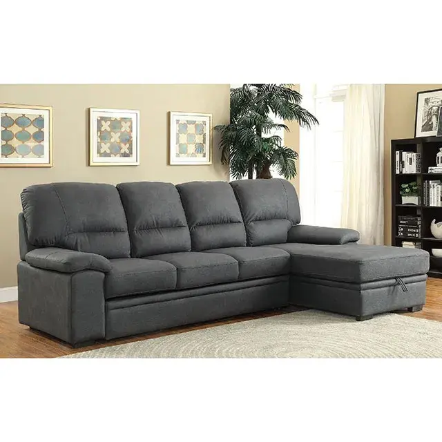 Contemporary Graphite Sectional Sofa — Sofa, view 5