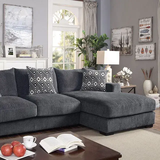 Contemporary Gray Modular Sectional — Sofa, view 10