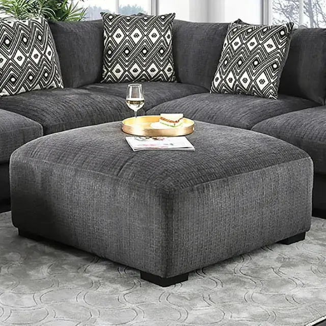 Contemporary Gray Modular Sectional — Sofa, view 6