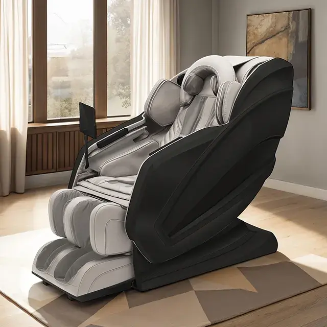 Contemporary Gray Power Recliner — Lounge Chair, main view