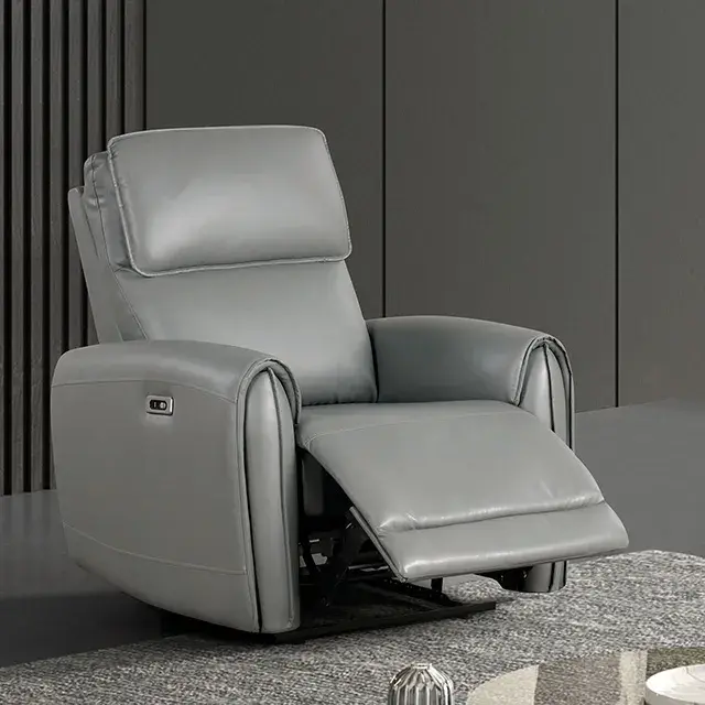 Contemporary Gray Power Reclining Loveseat — Sofa, view 5