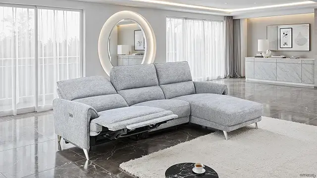 Contemporary Gray Power Reclining Sectional — Sofa, view 3