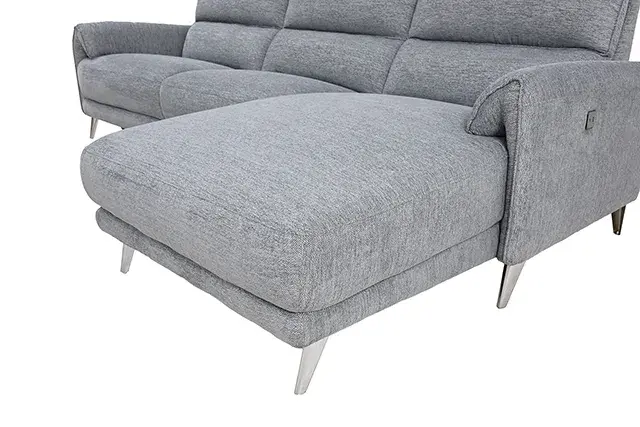 Contemporary Gray Power Reclining Sectional — Sofa, view 5