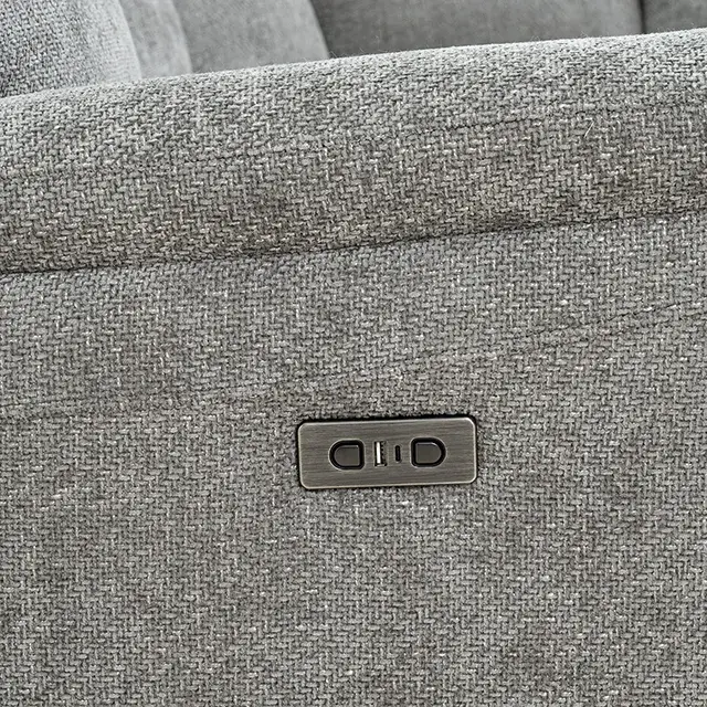 Contemporary Gray Power Reclining Sectional (Mattheus) — Sofa, view 4