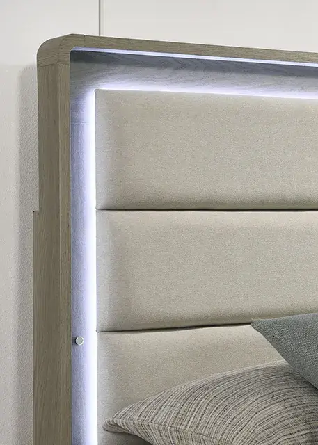 Contemporary Gray Queen Bedroom Set (Rainier) — Bed Frame, view 4