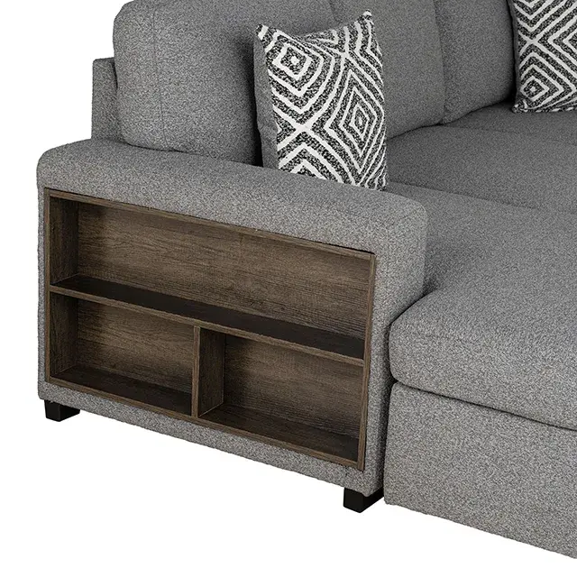 Contemporary Gray Sectional Sofa — Sofa, view 10