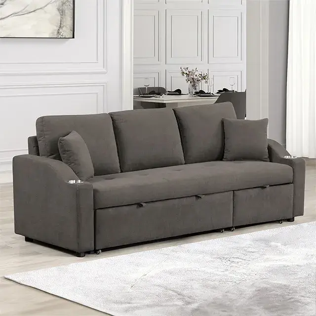 Contemporary Gray Sectional Sofa (Royden) — Sofa, main view