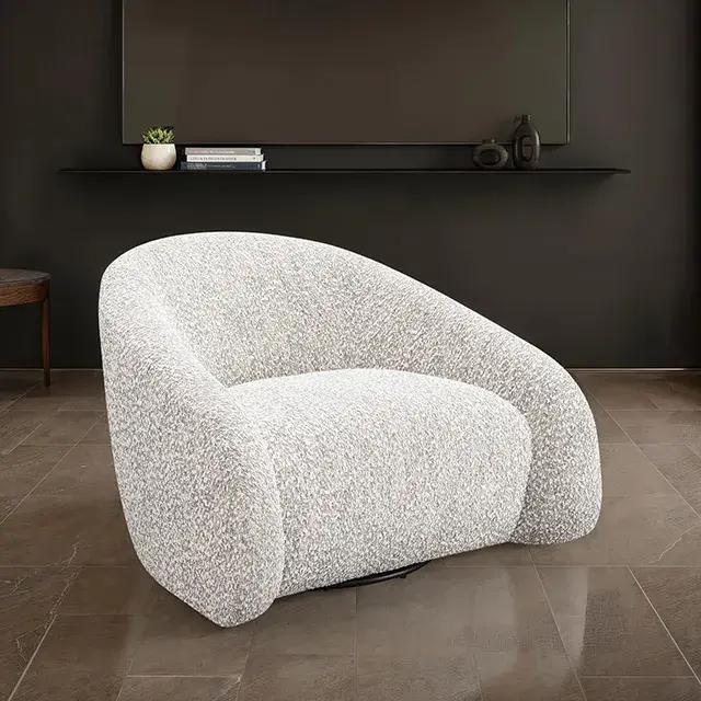 Contemporary Light Brown Accent Chair — Lounge Chair, view 3