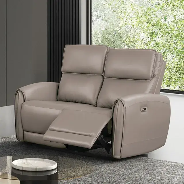 Contemporary Light Brown Power Recliner — Lounge Chair, view 4