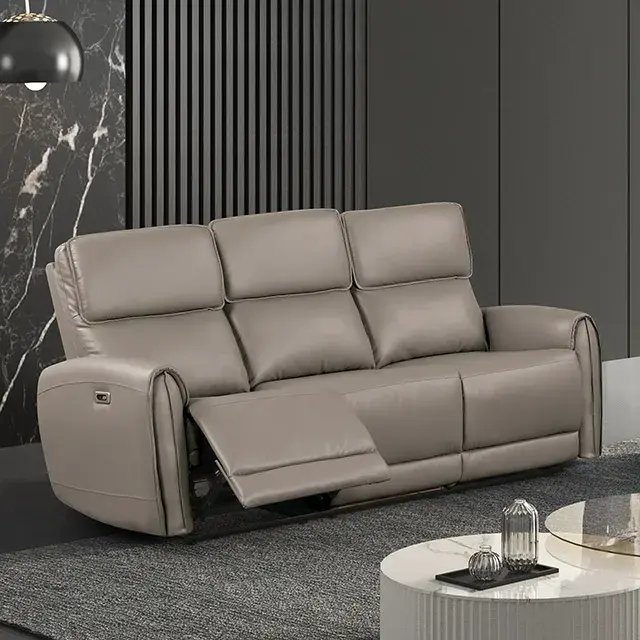 Contemporary Light Brown Power Reclining Loveseat — Sofa, view 6