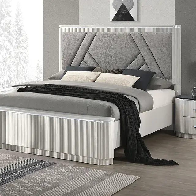 Contemporary Light Gray Nightstand, custom commercial furniture by DMD Furnishing