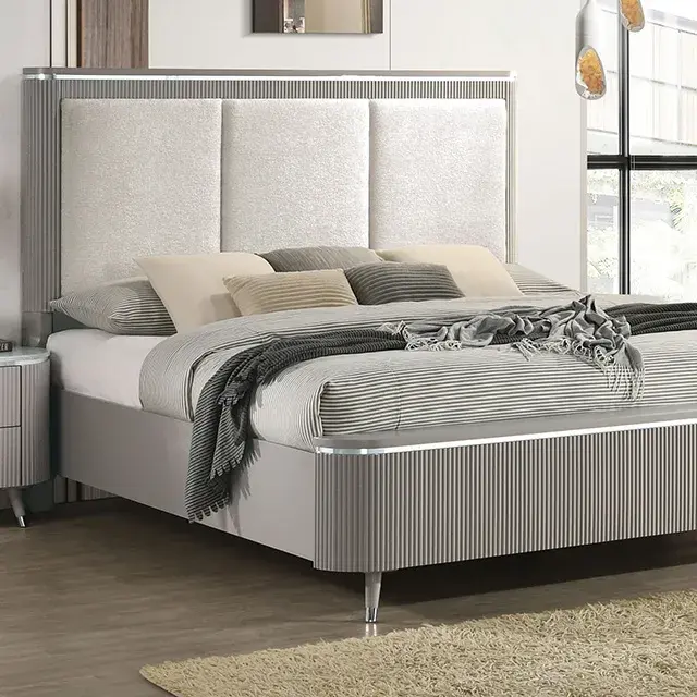 Contemporary Light Gray Nightstand (Aldridge), custom commercial furniture by DMD Furnishing