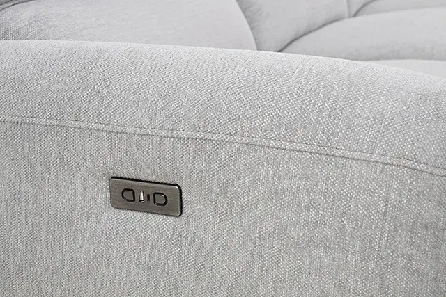 Contemporary Light Gray Power Reclining Sectional — Sofa, view 5