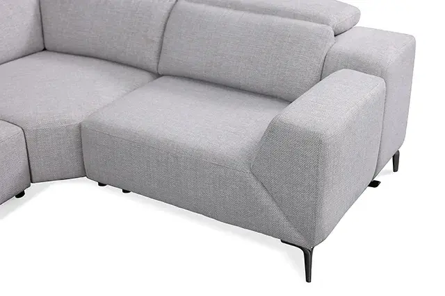 Contemporary Light Gray Power Reclining Sectional (Melancton) — Sofa, view 5