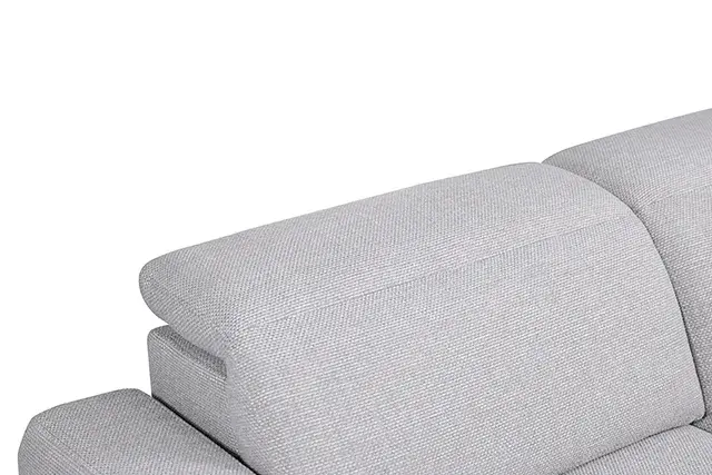 Contemporary Light Gray Power Reclining Sectional (Melancton) — Sofa, view 6
