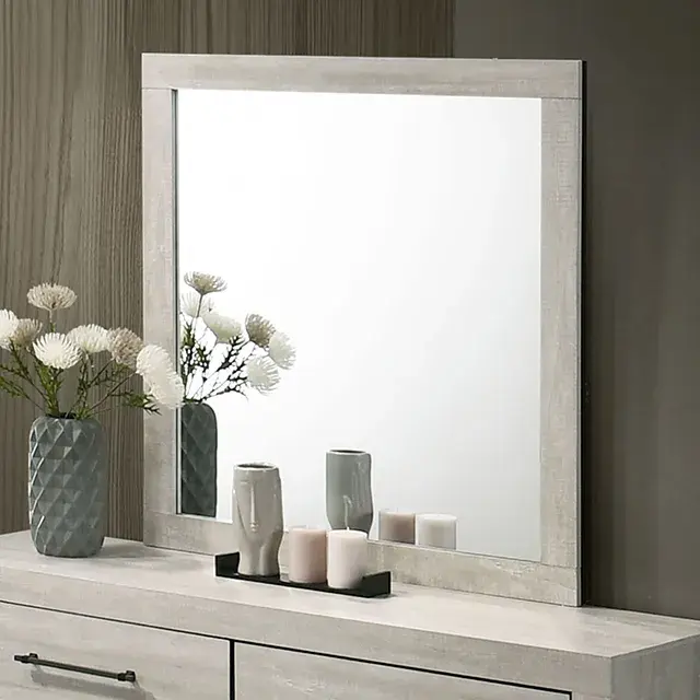 Contemporary Light Gray Queen Bedroom Set — Bed Frame, view 4