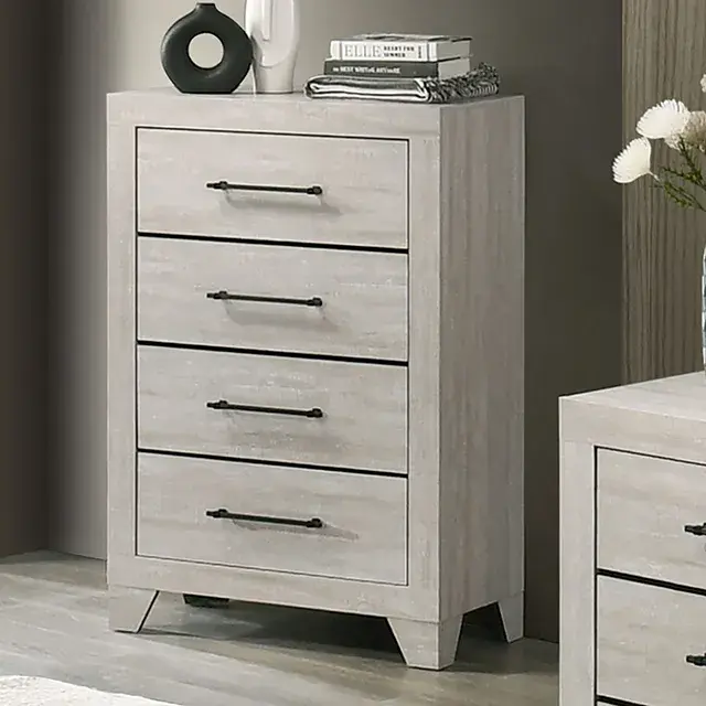 Contemporary Light Gray Queen Bedroom Set — Bed Frame, view 5