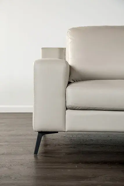 Contemporary Light Gray Sectional Sofa — Sofa, view 3