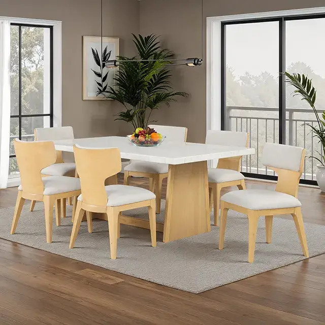 Contemporary Natural Dining Set — Dining Table, main view