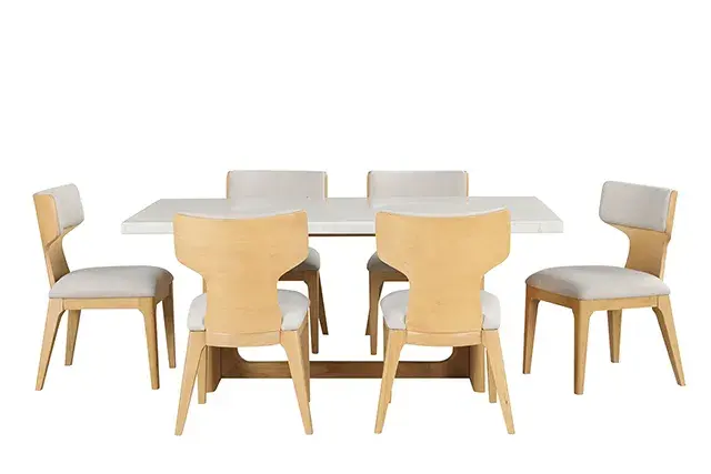Contemporary Natural Dining Set — Dining Table, view 5