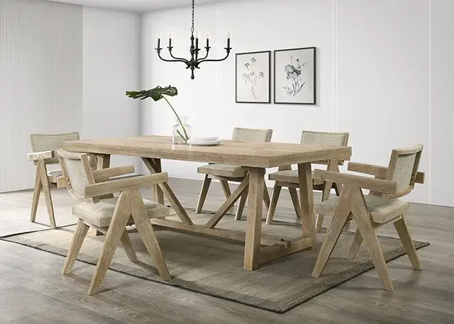 Contemporary Oak Dining Set (Guisborough) — Dining Table, view 2