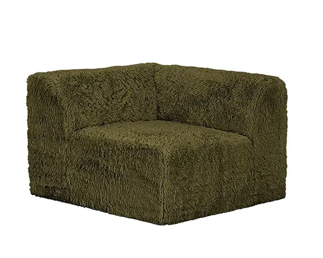 Contemporary Olive Green Sofa — Sofa, view 2