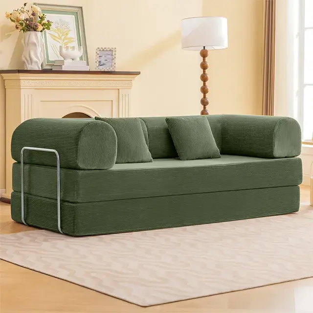 Contemporary Olive Green Sofa (Perri) — Sofa, main view