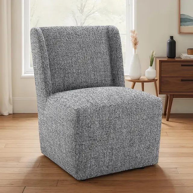 Contemporary Pewter Gray Accent Chair, custom commercial furniture by DMD Furnishing
