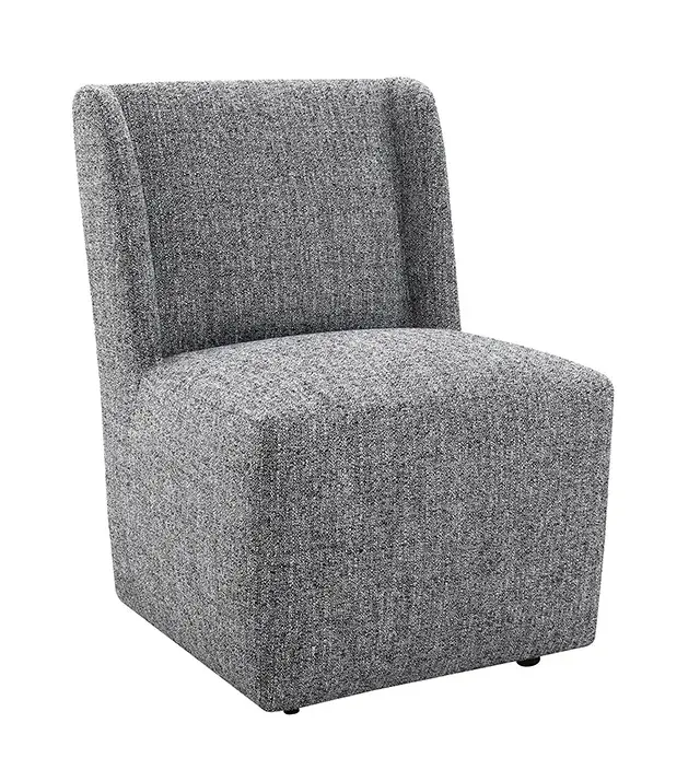 Contemporary Pewter Gray Accent Chair — Lounge Chair, view 3