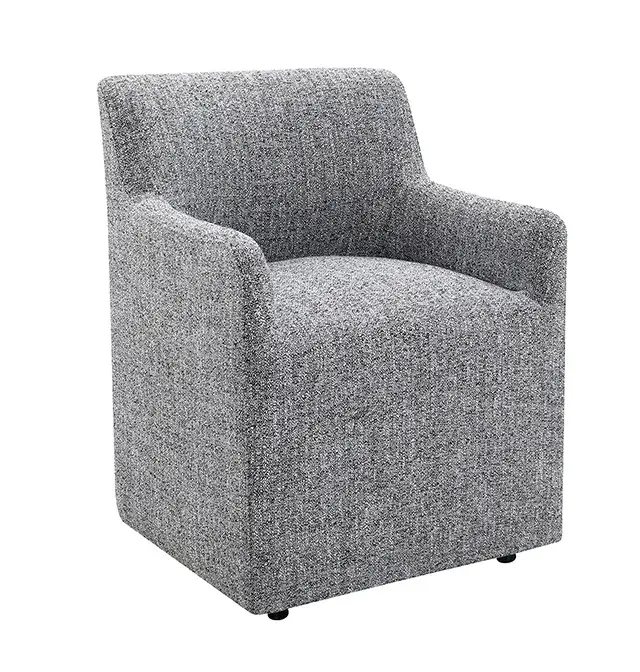 Contemporary Pewter Gray Accent Chair (Fico) — Lounge Chair, view 3