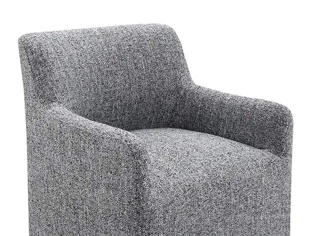 Contemporary Pewter Gray Accent Chair (Fico) — Lounge Chair, view 2