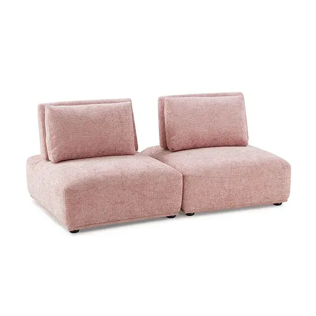 Contemporary Pink Modular Sectional — Sofa, view 9