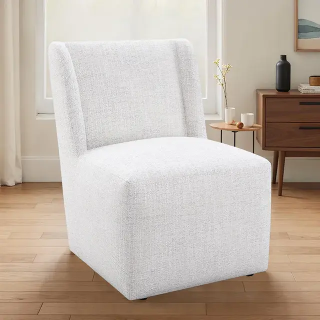 Contemporary Pristine White Accent Chair — Lounge Chair, main view