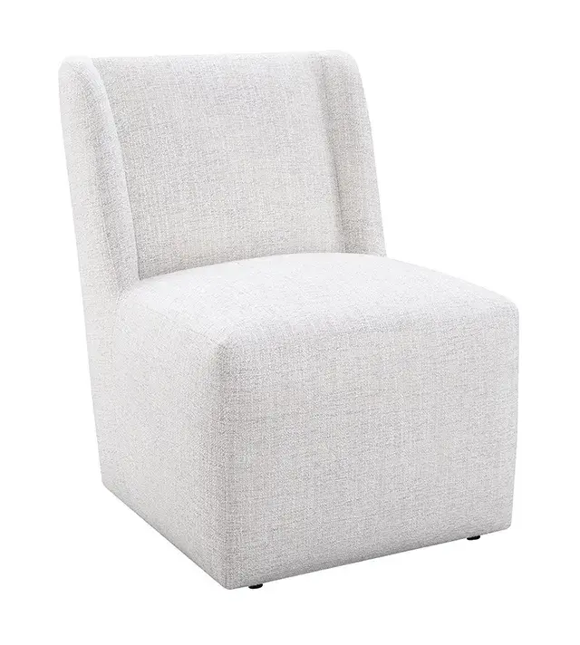 Contemporary Pristine White Accent Chair — Lounge Chair, view 2