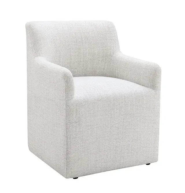 Contemporary Pristine White Accent Chair (Fico) — Lounge Chair, main view