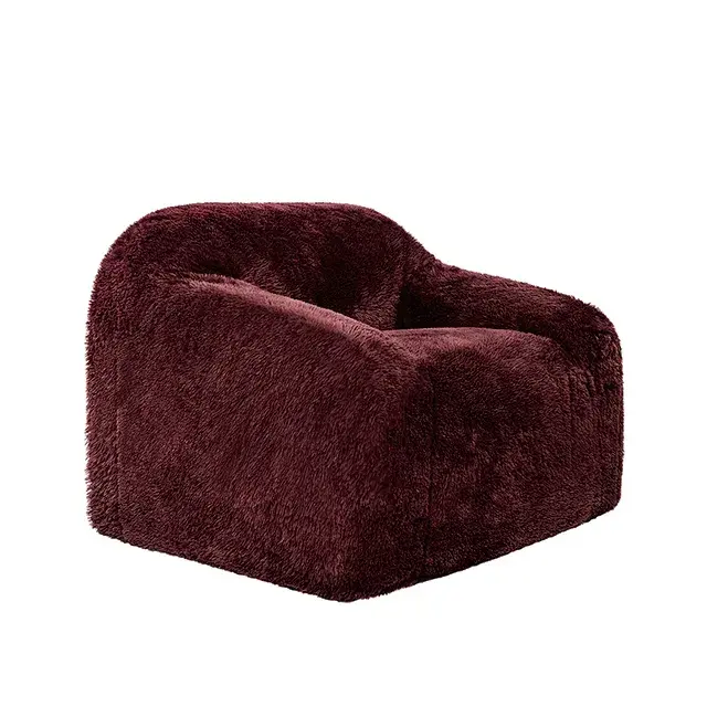 Contemporary Red Wine Accent Chair — Lounge Chair, view 2