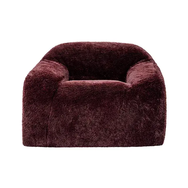 Contemporary Red Wine Accent Chair — Lounge Chair, view 3