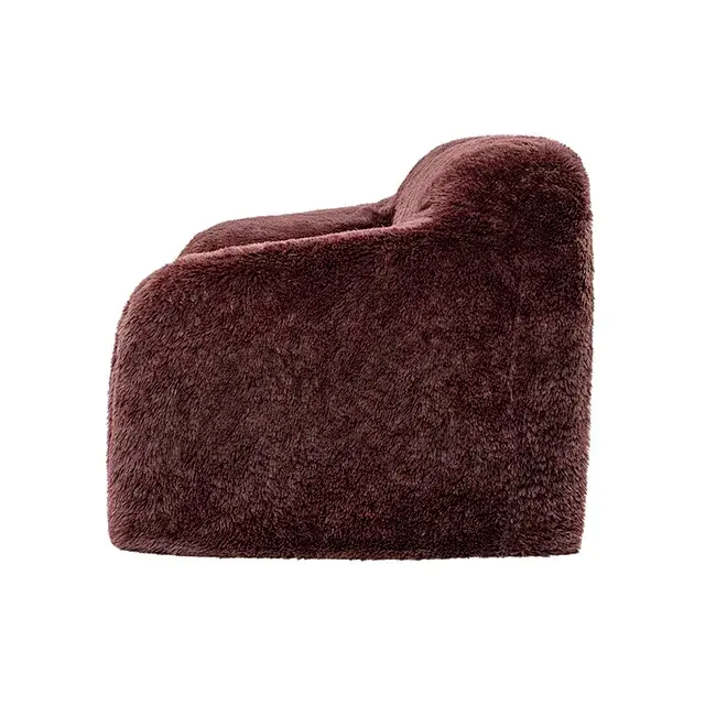Contemporary Red Wine Accent Chair — Lounge Chair, view 4
