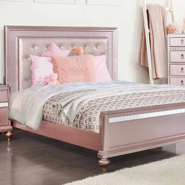 Contemporary Rose Gold Nightstand — Nightstand, main view