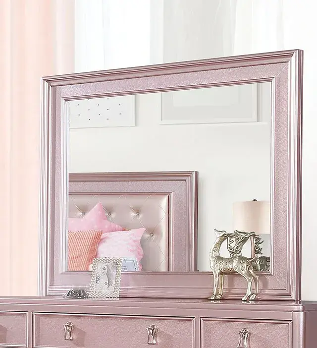 Contemporary Rose Gold Nightstand — Nightstand, view 4