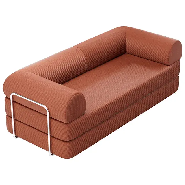 Contemporary Rustic Brown Sofa — Sofa, view 2
