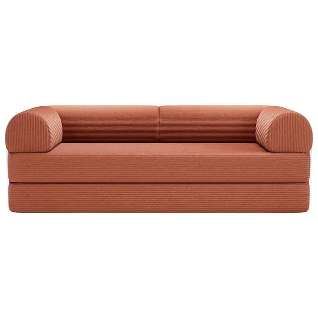 Contemporary Rustic Brown Sofa — Sofa, view 4
