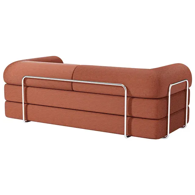 Contemporary Rustic Brown Sofa — Sofa, view 5