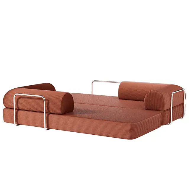 Contemporary Rustic Brown Sofa — Sofa, view 7