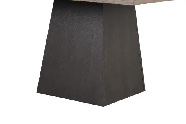 Contemporary Rustic Oak/Dark Walnut Dining Set — Dining Table, view 5
