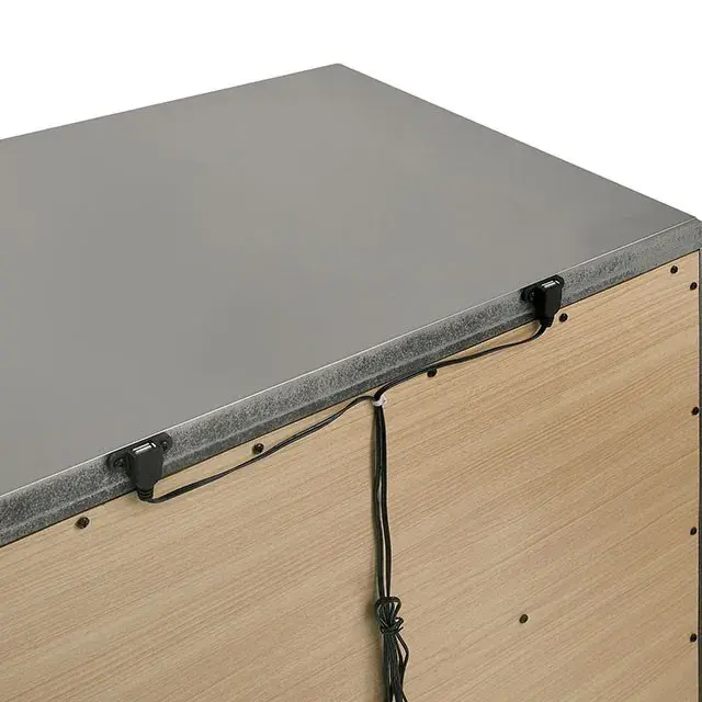 Contemporary Silver Nightstand (Emmeline) — Nightstand, view 5