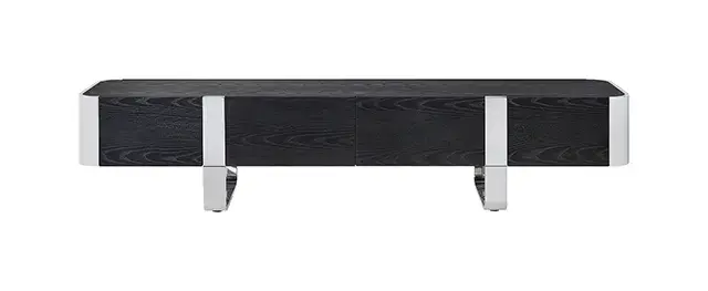 Contemporary Silver/Black TV Console — TV Unit, view 4