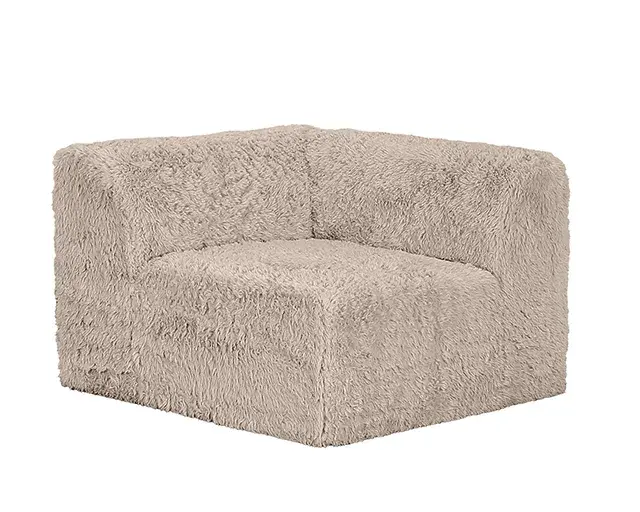 Contemporary Taupe Loveseat — Sofa, view 2
