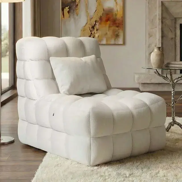 Contemporary White Accent Chair — Lounge Chair, main view