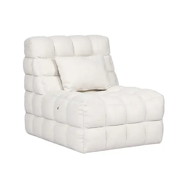 Contemporary White Accent Chair — Lounge Chair, view 4